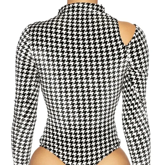 Naked Wardrobe houndstooth bodysuit - Picture 3 of 3